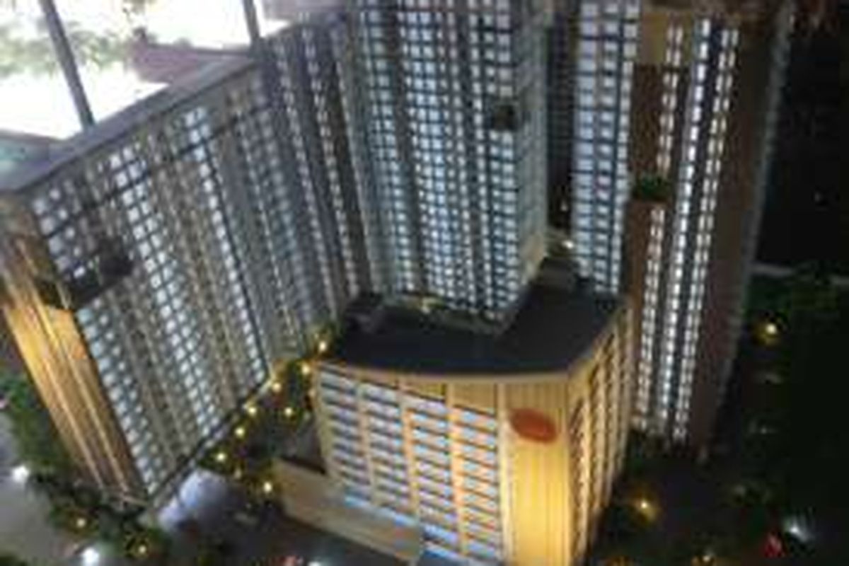 Maket Apartemen Domicilio yang terletak di Cikarang Central City. 