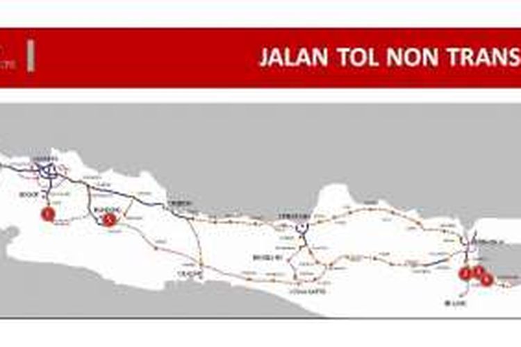 Peta Jalan Tol Non Trans Jawa