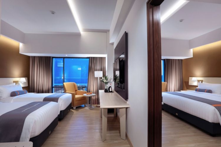 Connecting room di Hotel Harper Palembang.