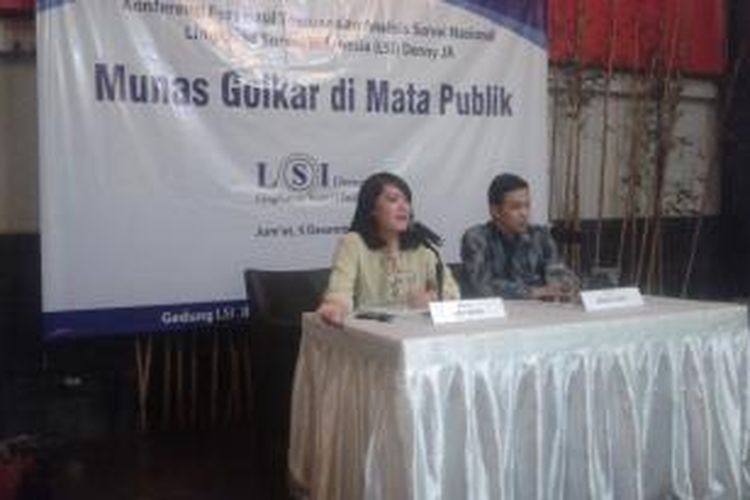 Lingkaran Survei Indonesia (LSI) mengadakan konferensi pers berjudul 