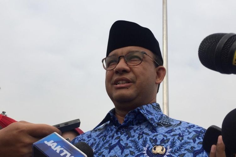 Gubernur DKI Jakarta Anies Baswedan di Lapangan Monas, Jakarta Pusat, Kamis (19/9/2019).