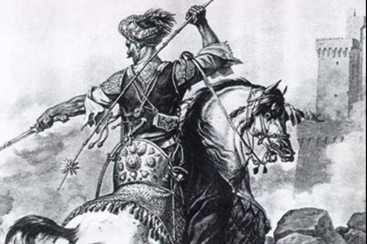 Lukisan tentara berkuda Mamluk pada 1810