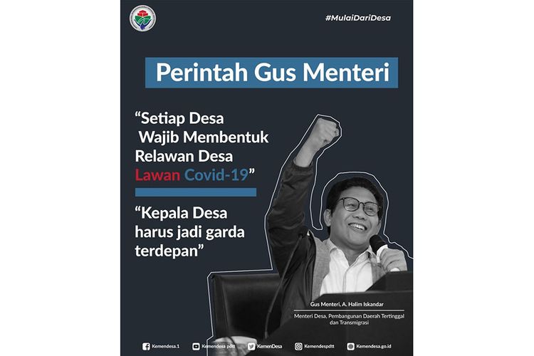 Perintah Menteri Desa Lawan Covid-19 di Desa