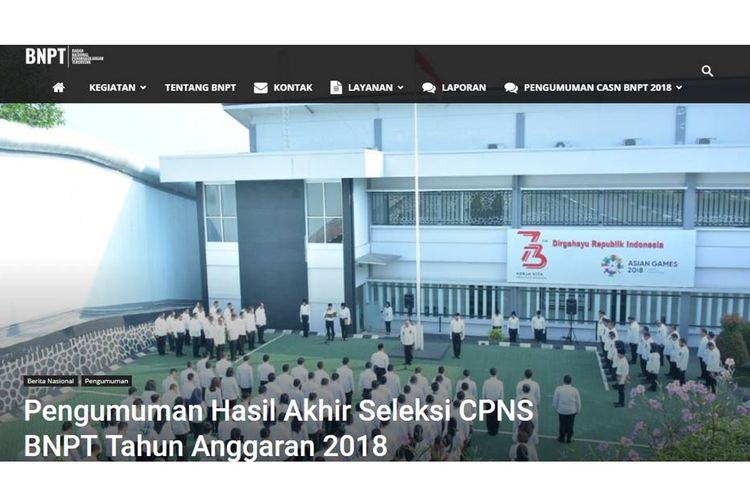 Hasil Akhir Cpns Bnpt Diumumkan Ini Informasinya