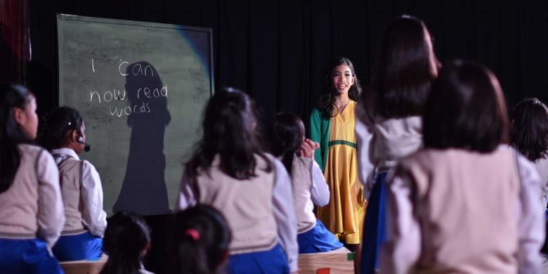 Para siswa Sekolah HighScope Indonesia Bintaro (SHIB) mengadakan pementasan drama musikal Matilda (28/5/2018). 