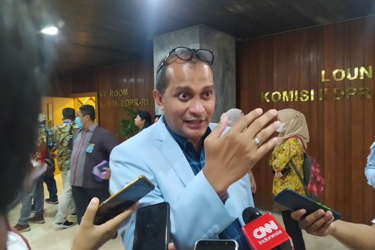 Wamenkumham Eddy OS Hiariej saat ditemui di Gedung DPR RI, Senayan, Jakarta, Selasa (28/6/2022). 