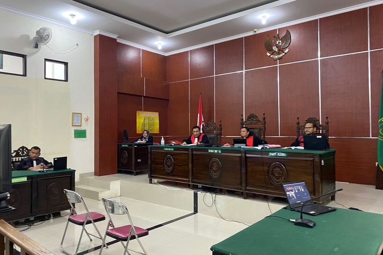 Pengadilan Negeri (PN) Pandeglang menggelar sidang tuntutan kasus revenge porn yang viral di media sosial, Selasa (17/6/2023)