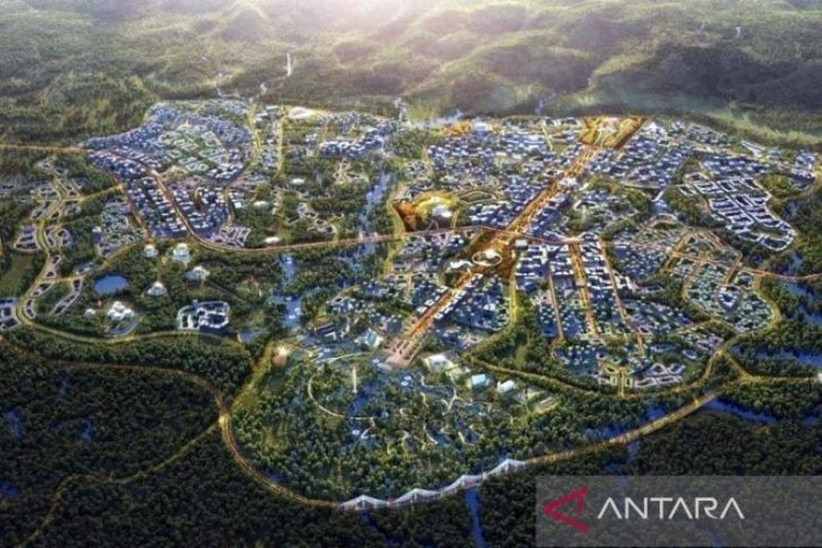 (FILE) The design of the Central Government Core Area (KIPP) at Indonesia's future capital, Nusantara. 