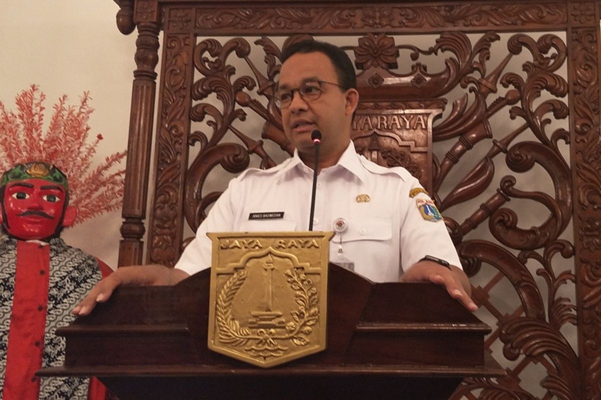 Gubernur DKI Jakarta Anies Baswedan di Balai Kota DKI Jakarta, Jalan Medan Merdeka Selatan, Kamis (26/9/2019).