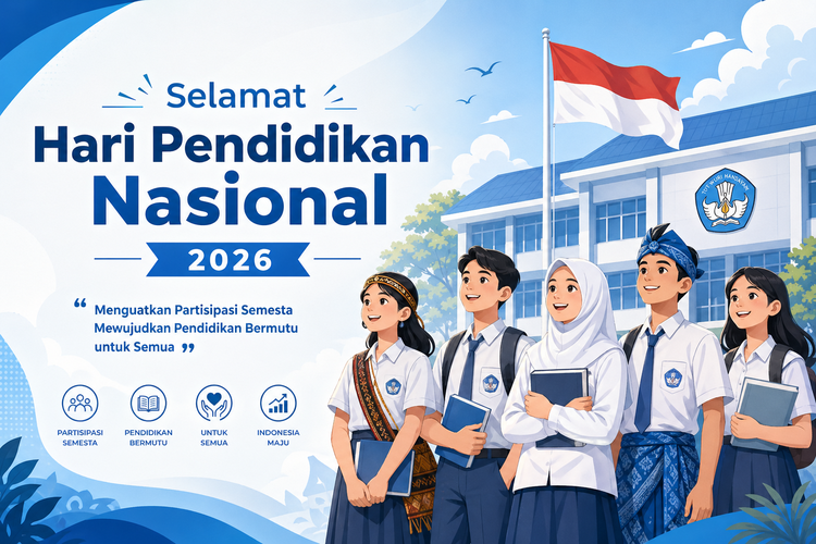 50 Link Poster Hari Pendidikan Nasional 2026 dan Logonya, Bisa Diedit Sendiri