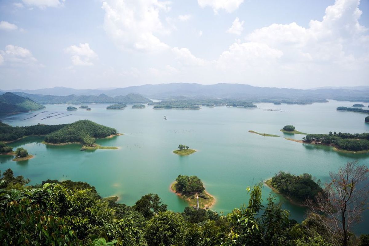 Salah satu tempat wisata buatan di Desa Wisata Koto Mesjid, Riau.