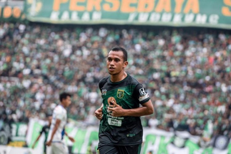 Winger Persebaya Surabaya, Irfan Jaya.