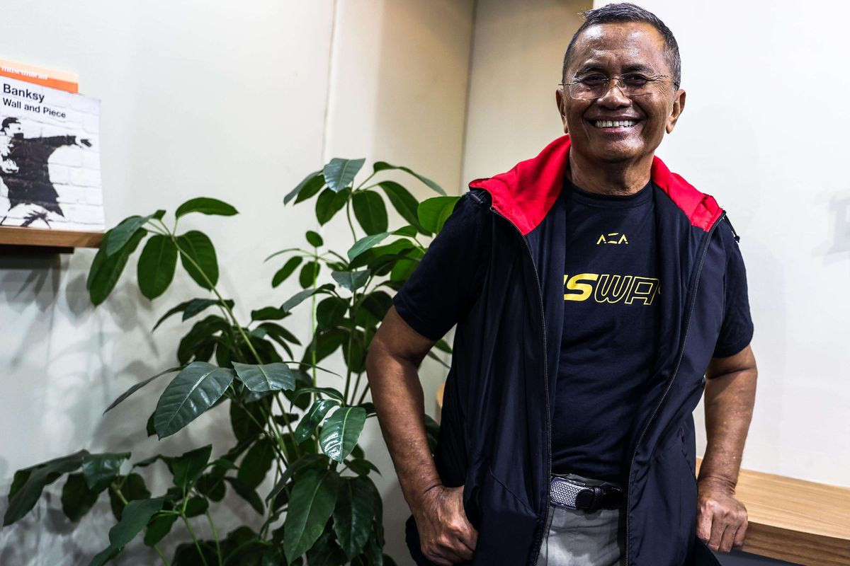 Dahlan Iskan saat diwawancarai pembawa acara BEGINU, Wisnu Nugroho di Menara Kompas, Jakarta Barat, Senin (10/2/2022).