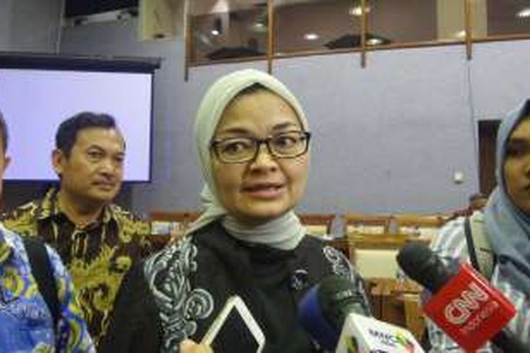 Kepala Badan Pengawas Obat dan Makanan (BPOM) Penny K Lukito di Kompleks Parlemen, Senayan, Jakart, Rabu (7/9/2016)