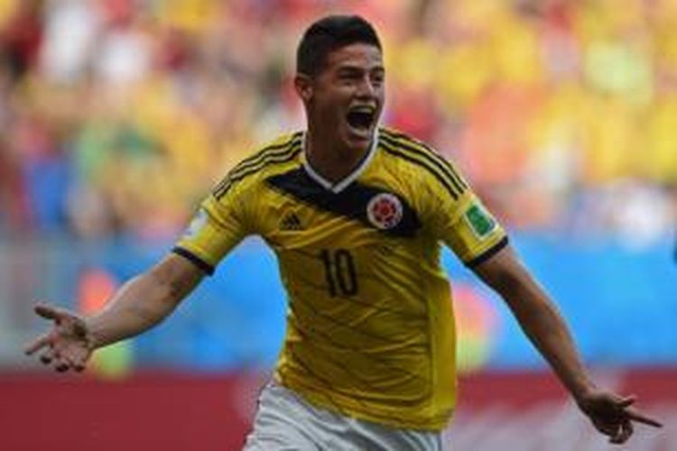Gelandang tim nasional Kolombia, James Rodriguez.