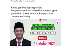 Benarkah Pengumuman Hasil Seleksi Kompetensi Tahap 1 PPPK Guru Diumumkan 1 Oktober?