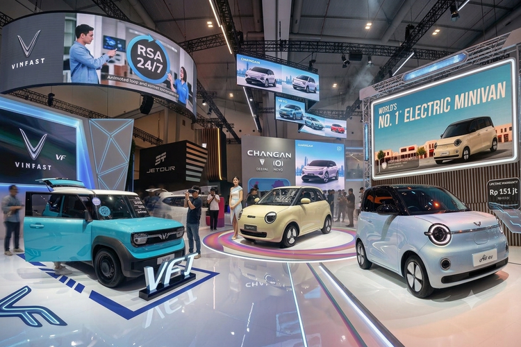 Komparasi Mobil Listrik di Bawah Rp 200 Juta : VF 3, Aira EV &  Lumin