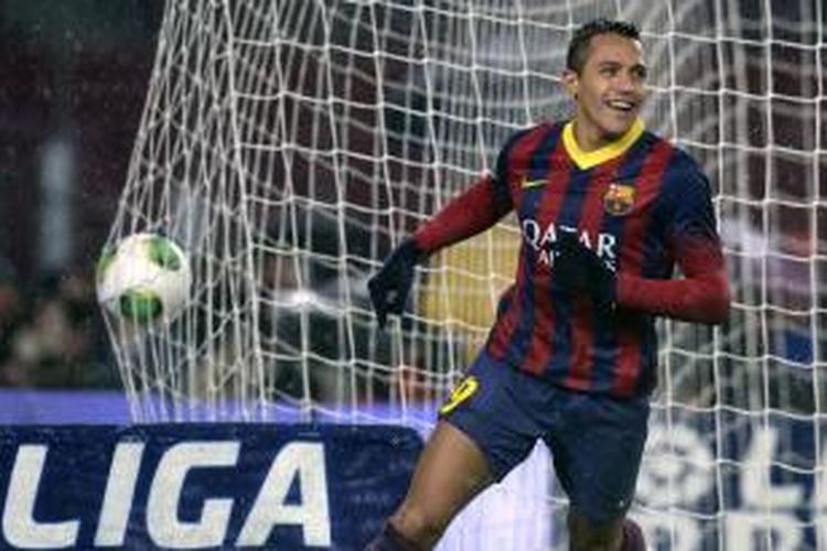 Pemain sayap Barcelona, Alexis Sanchez.