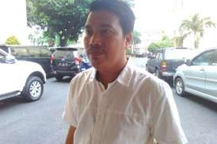 Ketua Umum Jakmania, Richard Ahmad Supriyanto di Mabes Polri, Jakarta, Selasa (17/5/2016).