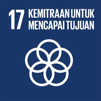 Logo dalam tujuan nomor 17 SDGs: kemitraan untuk mencapai tujuan.