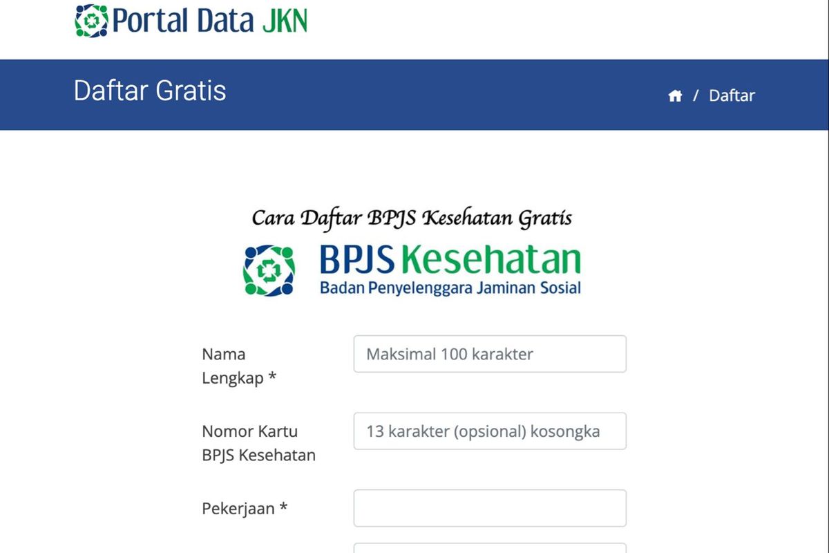 Tangkapan layar tautan phising yang mengatasnamakan BPJS Kesehatan.