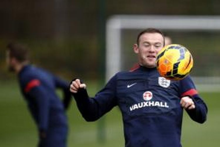 Striker Manchester United asal Inggris, Wayne Rooney.