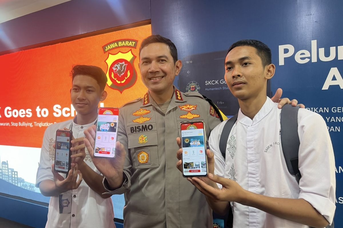 Peluncuran aplikasi SKCK Goes To School oleh Kapolresta Bogor Kota Kombes Pol Bismo Teguh Prakoso, Jumat (17/5/2024).