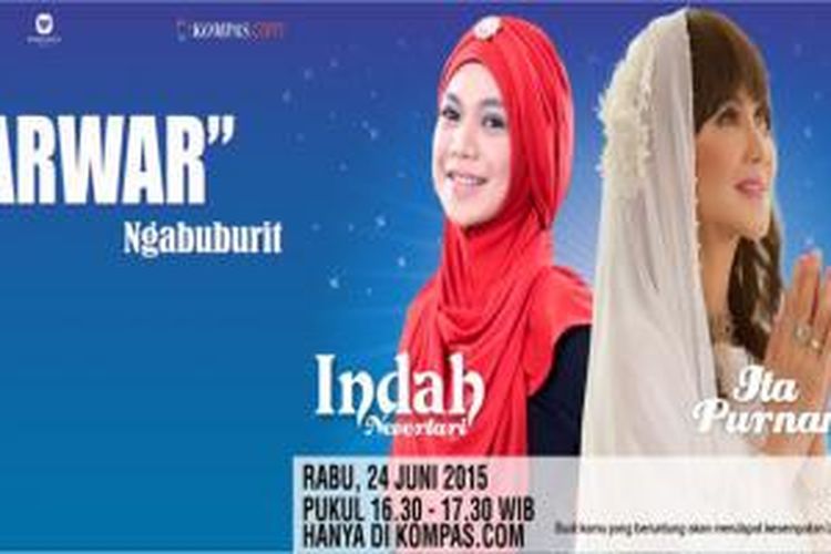 Ita Purnamasari dan Indah Nevertari tampil dalam Warung Warner episode Rabu (24/6/2015).