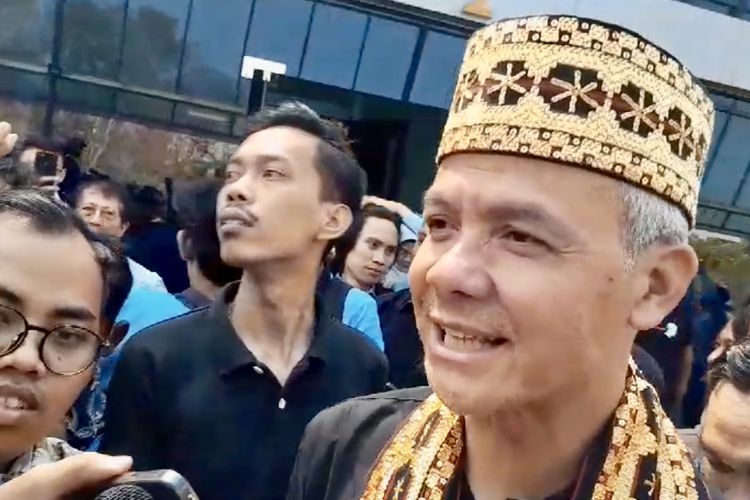 Ganjar Pranowo saat di Bandar Lampung, Rabu (25/10/2023).