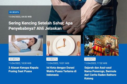 [POPULER SAINS] Penyebab Sering Kencing Setelah Sahur | Kenapa Kepala Pusing? | Kota dengan Waktu Puasa Terlama di Indonesia