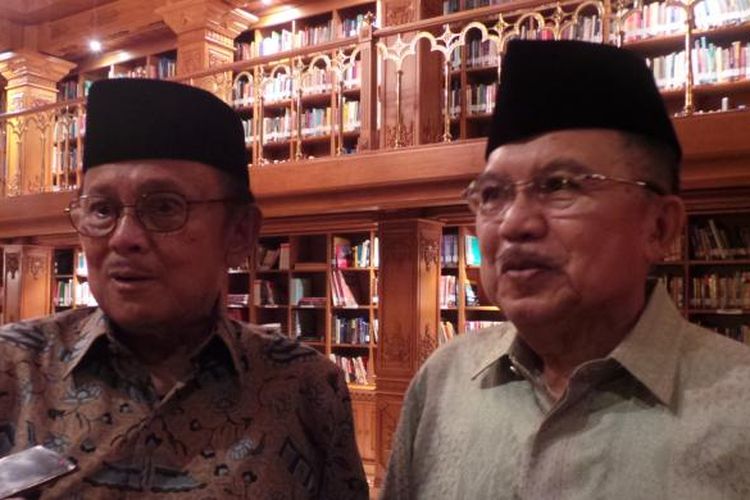 Presiden ketiga RI BJ Habibie dan mantan Wakil Presiden Jusuf Kalla.