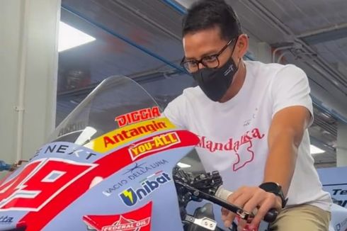Impresi Sandiaga Uno Naik Motor MotoGP Gresini Racing