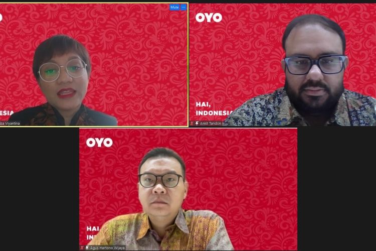 Founder & Group CEO, OYO, Ritesh Agarwal dalam interview khusus secara virtual, Selasa (19/4/2022). (Tangkapan layar)