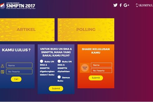 Hasil SNMPTN 2017 Sudah Bisa Dicek di 