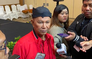 Ketua DPD PDI Perjuangan Jatim Said Abdullah usai kegiatan konferda konfercab, Minggu (21/12/2025).
