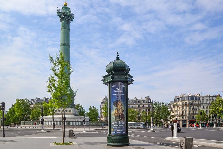 Menara Revolusi Place de la Bastille di Paris.