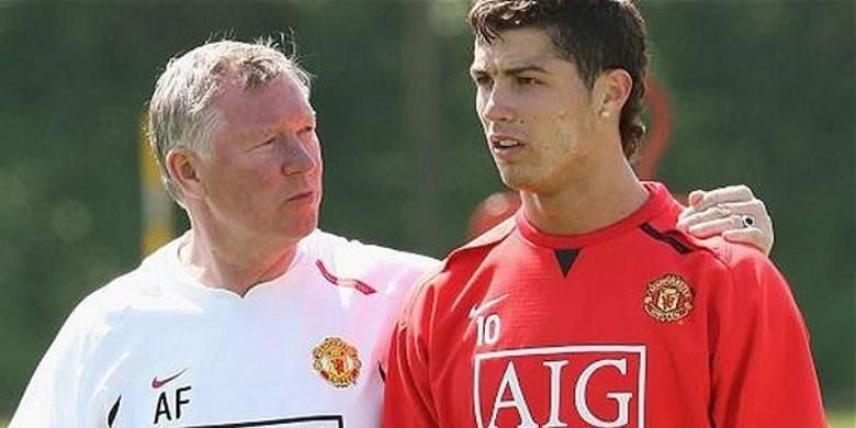 Sir Alex Ferguson dan Cristiano Ronaldo saat masih bersama di Manchester United