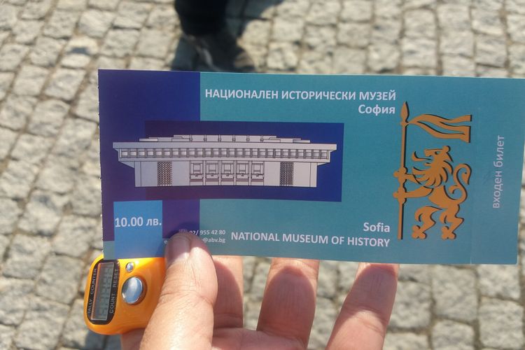 Tiket masuk Museum Sejarah Nasional, Bulgaria, seharga 10 leva atau Rp 80.000.