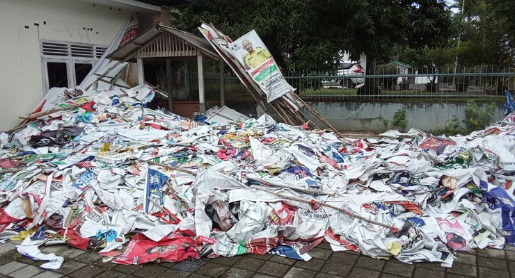 Sampah MMT Pemilu Capai 14.000 Lembar, DLH Salatiga Minta Parpol Kampanye di Medsos Jelang Pilkada 2024