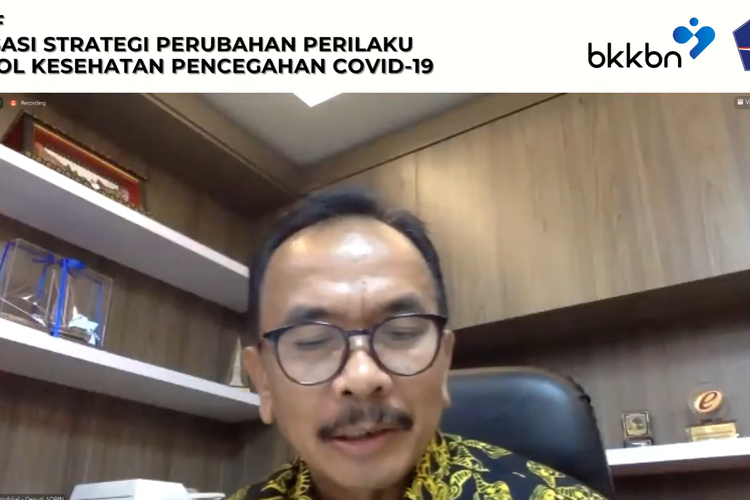 Deputi Bidang Advokasi, Penggerakan, dan Informasi Novrizal menyampaikan lima tingkatan konsep perubahan perilaku yang diusung Badan Koordinasi Keluarga Berencana Nasional (BKKBN), Jumat (2/10/2020).
