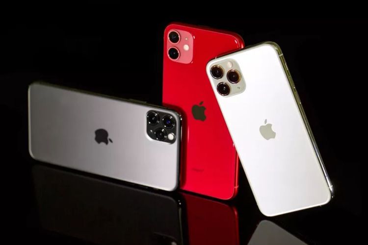 Trio iPhone 11 Pro Max, iPhone 11, dan iPhone 11 Pro.