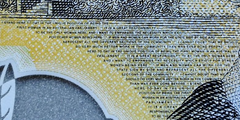 Kesalahan ejaan pada uang kertas baru bernilai 50 dollar Australia yang resmi diluncurkan pada Oktober 2018 lalu.