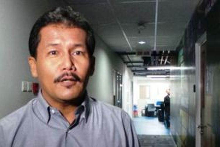 Mantan Kepala Lapas Narkotika Cipinang, Thurman Hutapea di Gedung Kompas TV, Sabtu (27/7/2013).