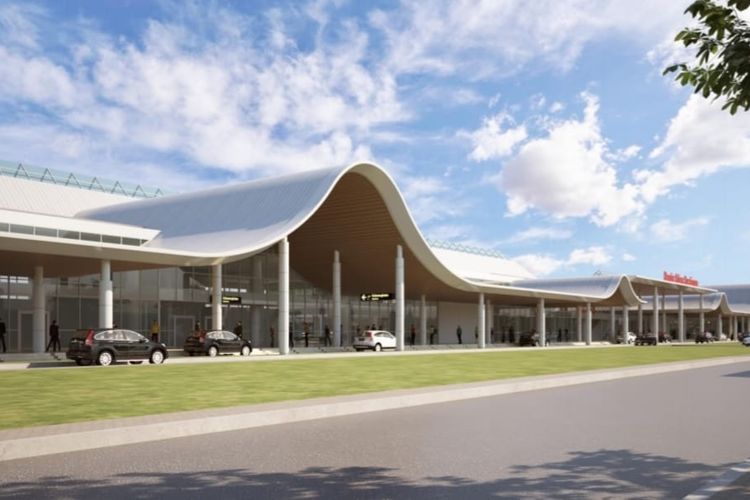 Desain Bandara Jenderal Besar Soedirman di Purbalingga, Jawa Tengah, mengadopsi konsep dynamic meets geometric.