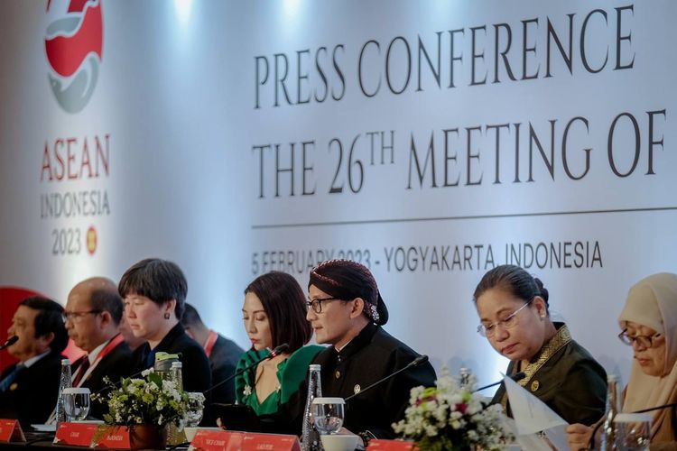 Konferensi pers ASEAN Tourism Forum 2023 (ATF 2023) di Yogyakarta, Minggu (5/2/2023).
