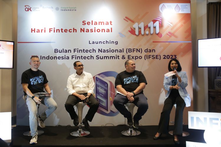 Acara peluncuran Bulan Fintech Nasional (BFN) 2023 dan Indonesia Fintech Summit and Expo (IFSE) 2023.