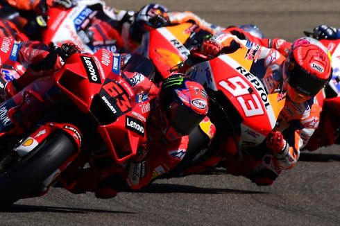 Hasil MotoGP Aragon 2021 - Bagnaia Menangi Duel Sengit, Marquez Podium