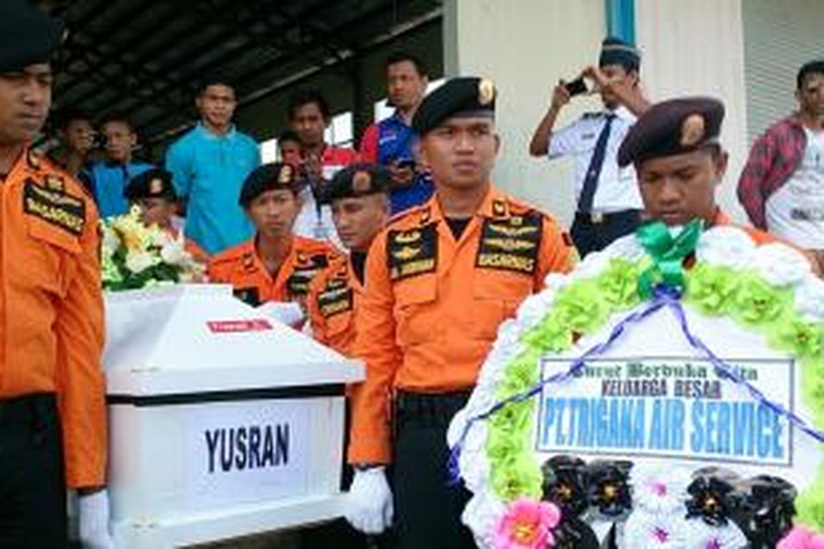 Korban Trigana Air,  Yusran tiba di Bandara Haluoleo Kendari