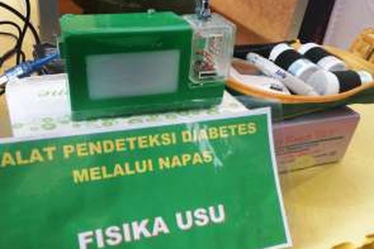 Alat Pendeteksi Diabetes Lewat Napas  ciptaan Tim MSM USU, Senin (2/5/2016)