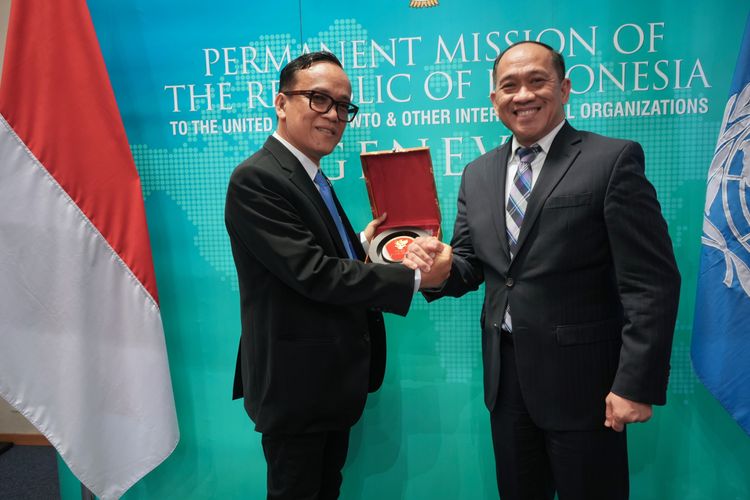 Wakil Menteri Ketenagakerjaan Immanuel Ebenezer dalam forum Konferensi Perburuhan Internasional atau International Labour Conference (ILC) ke-113 di Jenewa, Swiss, Rabu (4/6/2025).